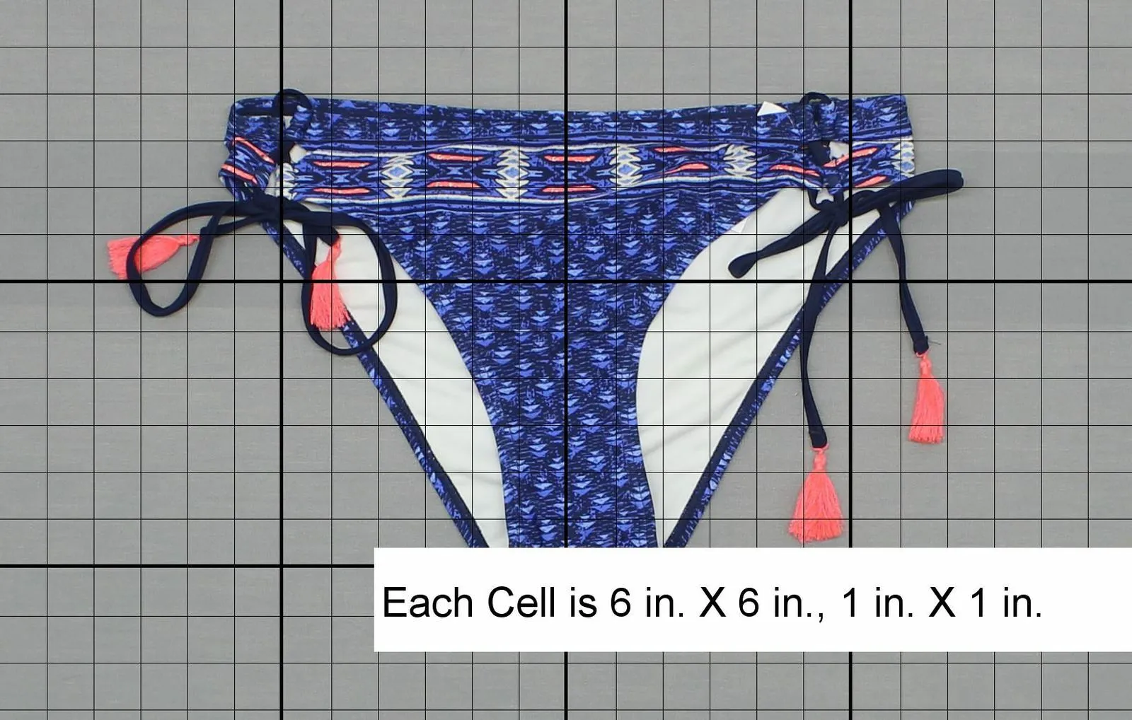 Xhilaration Women's Patterned Tassel String Bikini Swim Bottom Blue XL