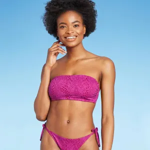 Xhilaration Women's Textured Bandeau Bikini Top - D/DD