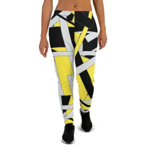 Yellow Geometric Women's Joggers