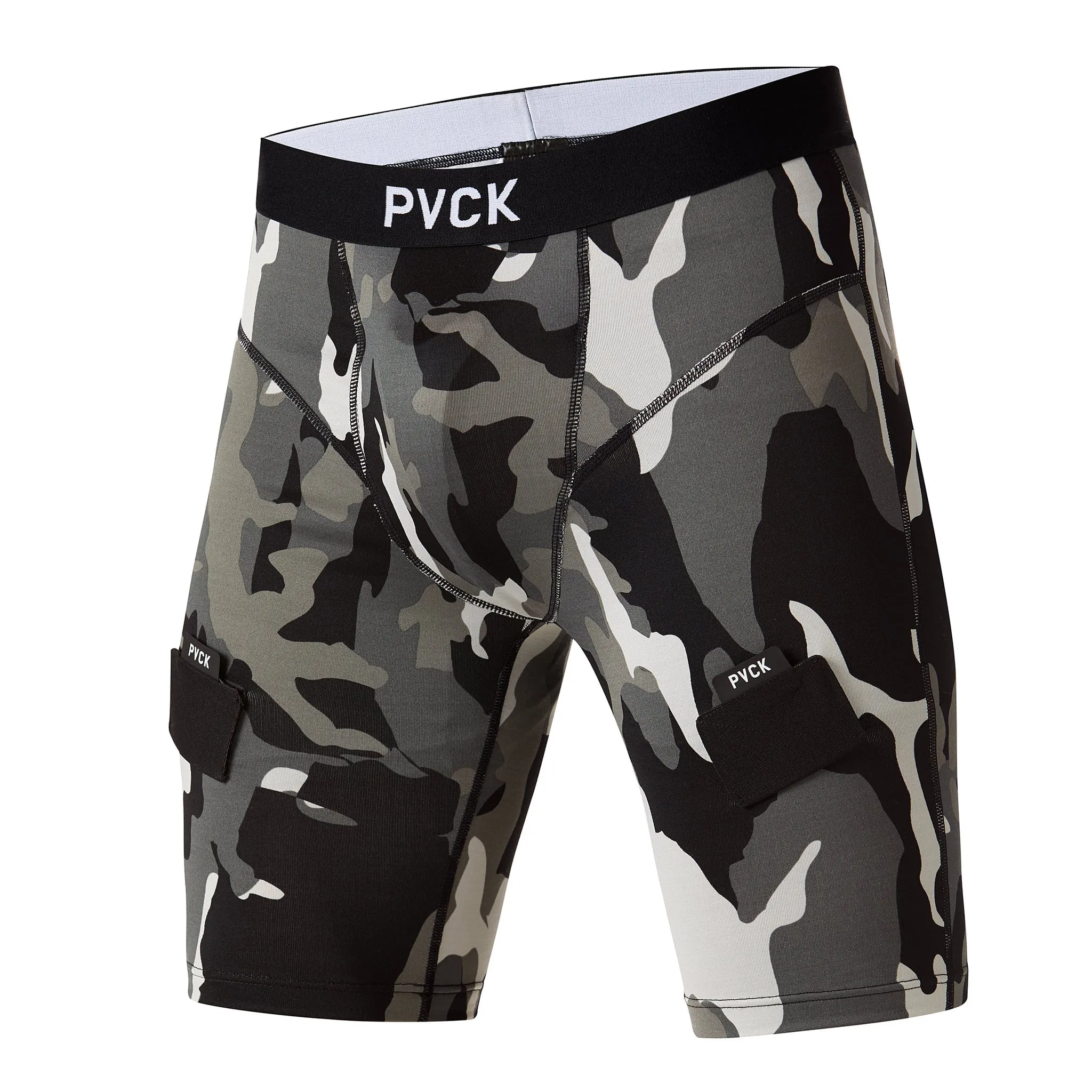 Youth Compression Jock Short - Camo Grey