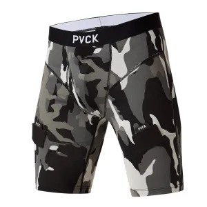 Youth Compression Jock Short - Camo Grey