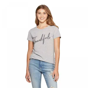 Zoe   Liv Women's Thankful Short Sleeve Graphic T-Shirt
